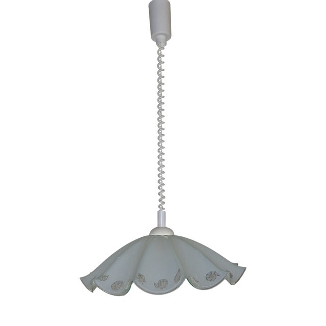 Vintage Height-Adjustable Hanging Lamp by Fischer-Leuchten, 1980s For Sale