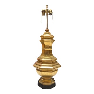 Architectural Balustrade Giltwood Designer Table Lamp For Sale