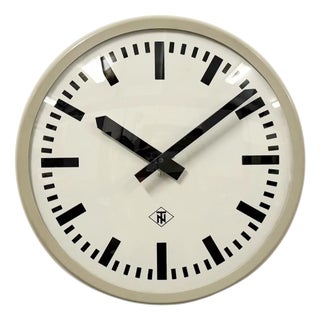 Vintage Industrial Wall Clock from TN, 1960s For Sale