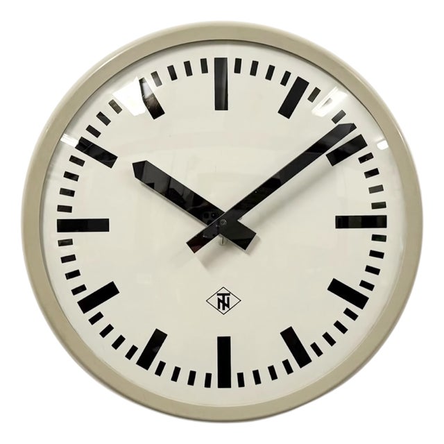 Vintage Industrial Wall Clock from TN, 1960s For Sale