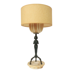 Ishtar Lamp in Egyptian Alabaster and Bronze Thymiaterion of Inanna Ishtar