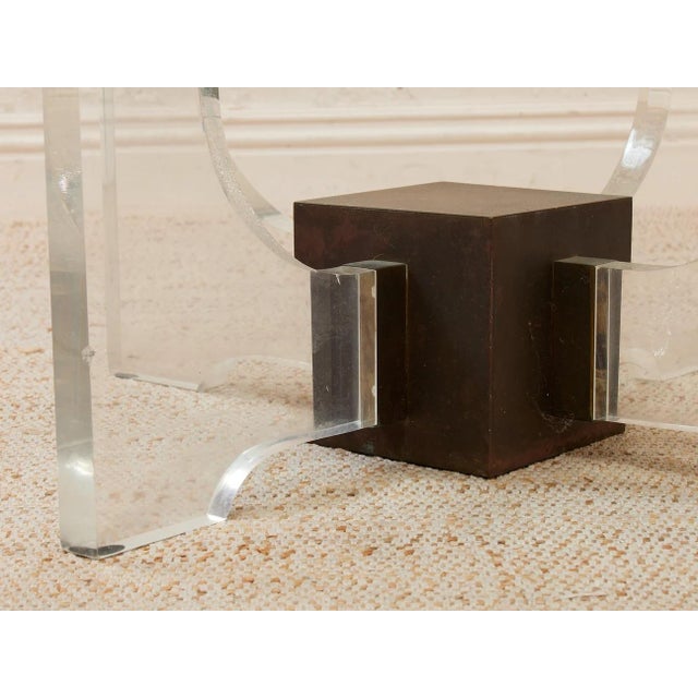 Mid 20th Century Styled After Philippe Jean French Style Mid-Century Modern Lucite Style Table For Sale - Image 12 of 12