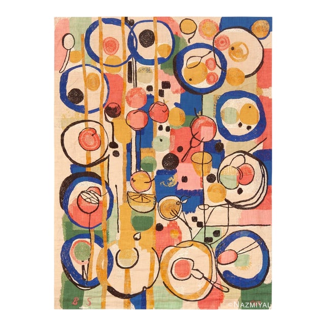 Nazmiyal Collection 1957 Vintage Tablescape Tapestry by Barbro Sprinchorn For Sale