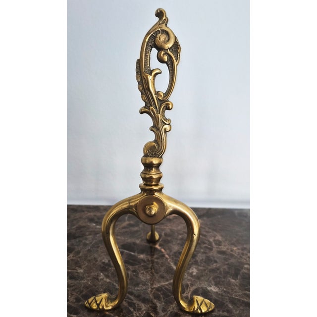 Solid Brass Fireplace Andiron Set — Exquisite Italian Craftsmanship Enhance your fireplace with this elegant solid brass...