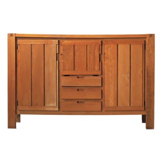 Large Elm Sideboard, France, 1980s For Sale