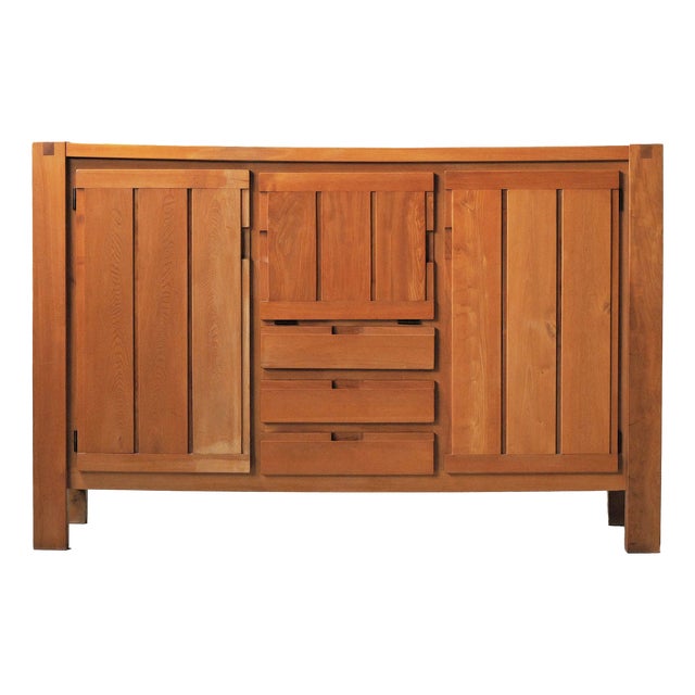 Large Elm Sideboard, France, 1980s For Sale