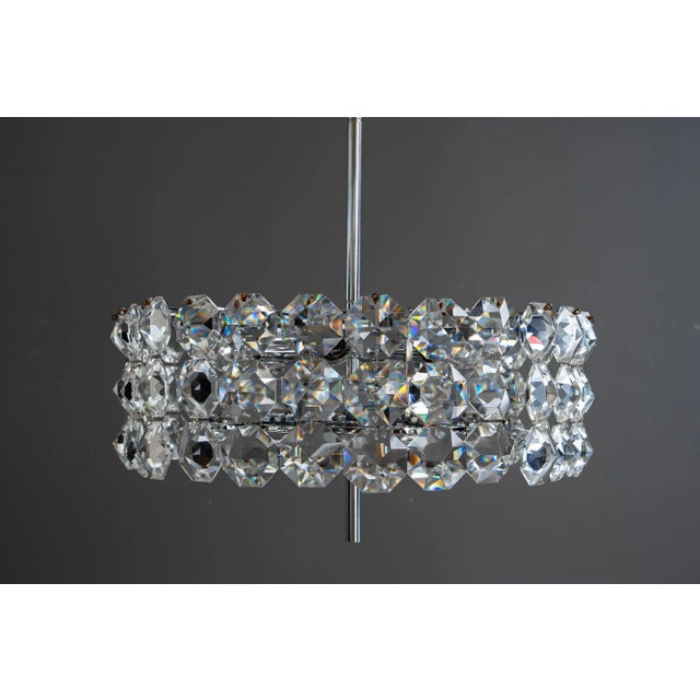 Chromed Chandelier from Bakalowits, Vienna, 1950s For Sale - Image 4 of 18