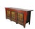 Chinese Late 19th Century Gansu 85" Long Red Hand Painted Chinese Sideboard For Sale - Image 3 of 12