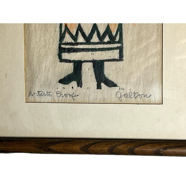 Framed artist proof from Herta Galton- A Vienna, born artist that fled the Holocaust. This is one of three of her artist...