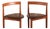 Pair of Vintage Danish Roundette Style Dining Chairs in the Manner of Hans Olsen For Sale