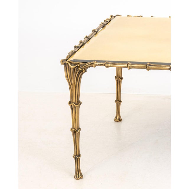 Modern Maison Jansen Style Brass Coffee Table For Sale - Image 3 of 8