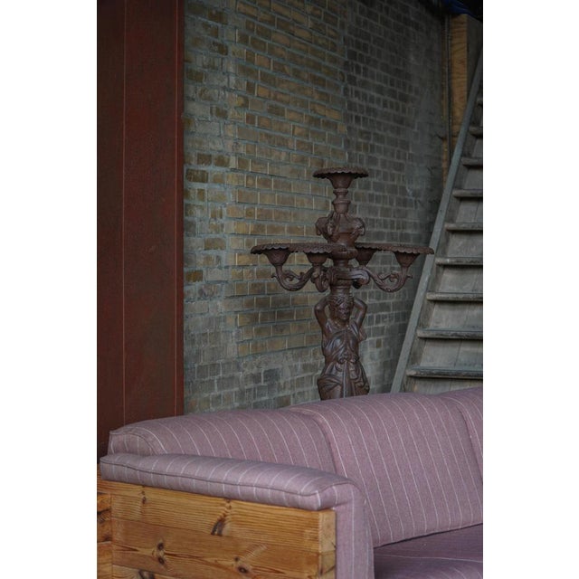 Danish Modern 3-Seater Sofa in Pomeranian Pine and Wool by Christian IV, 1970s For Sale - Image 10 of 18