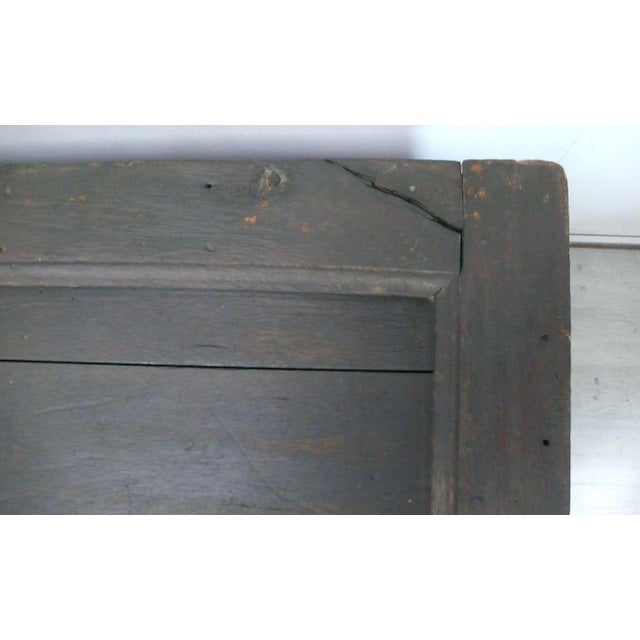 Antique German Dark Oak Trunk For Sale - Image 11 of 14