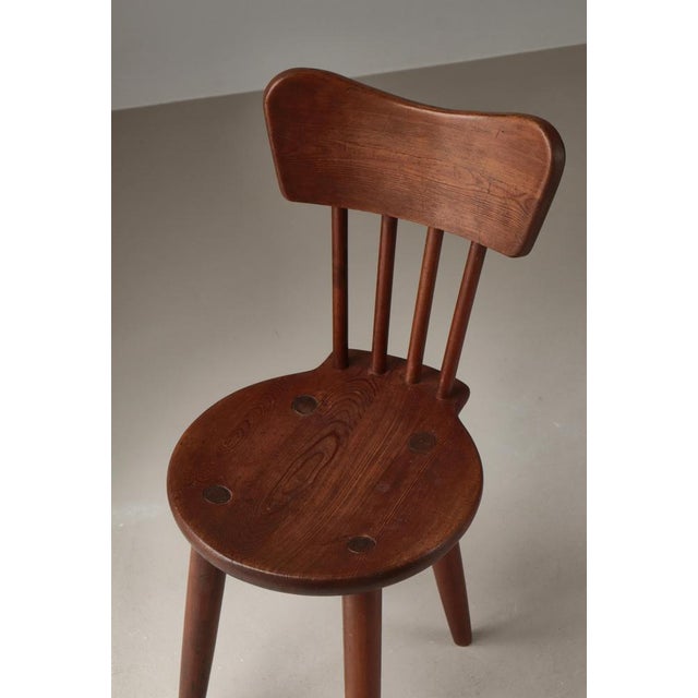Wood Swedish Modern Pinewood Chair attributed to Torsten Claeson for Steneby Hemslöjd, 1930s For Sale - Image 7 of 17