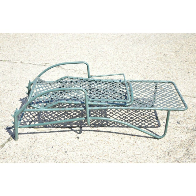Brown Jordan Tamiami Green Aluminum Vinyl Strap Pool ...