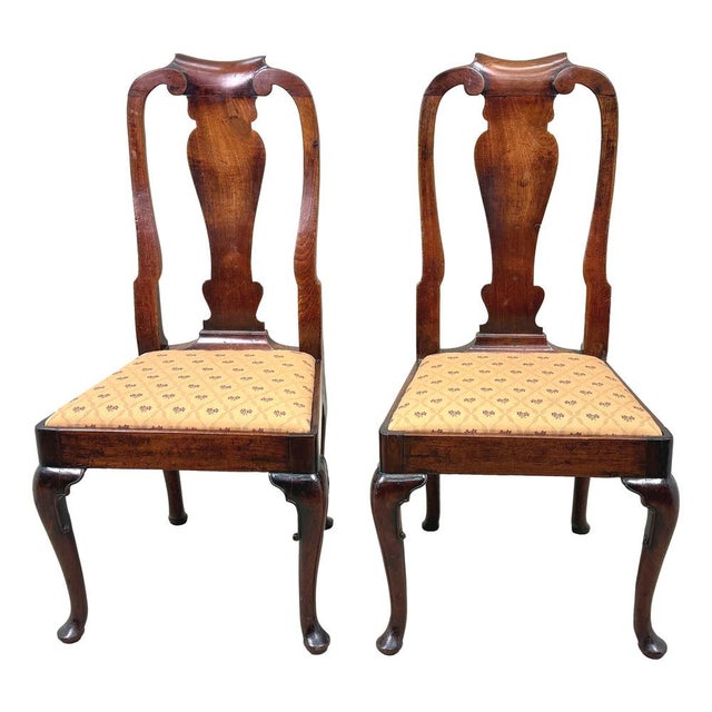 Antique Queen Anne Walnut Dining Chairs, 1710, Set of 6 For Sale - Image 16 of 18