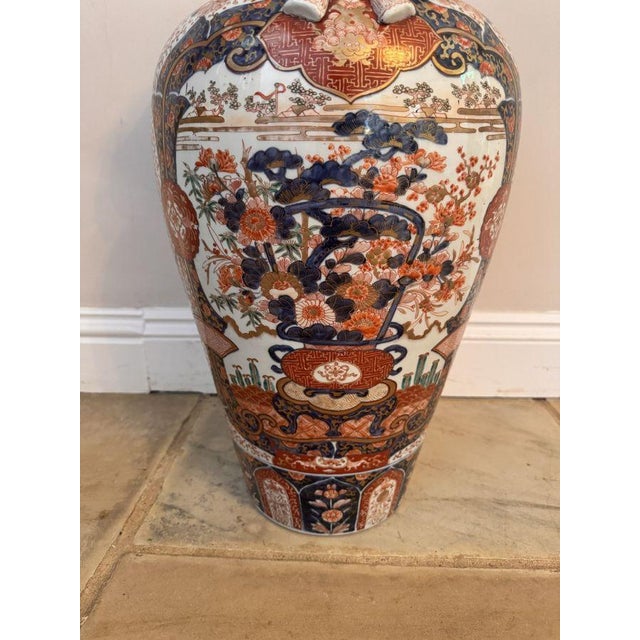 Antique Japanese Imari Floor Standing Vase, 1900 For Sale - Image 3 of 7