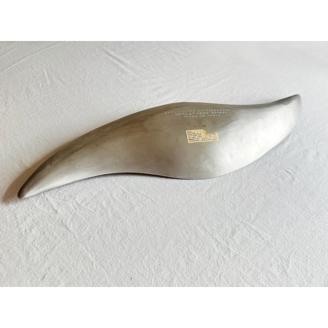 Metal Mid Century Space Age Sculptural Silver Tone Biomorphic Dish For Sale - Image 7 of 10