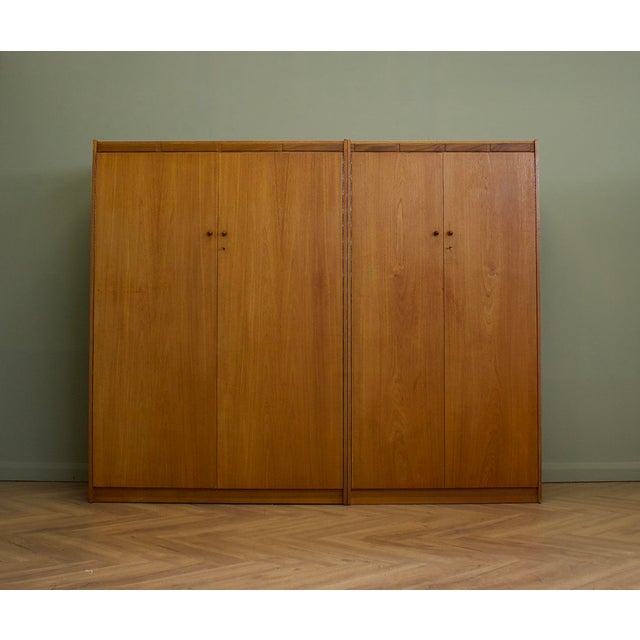 Wood Mid-Century Teak Wardrobe, 1960s For Sale - Image 7 of 14