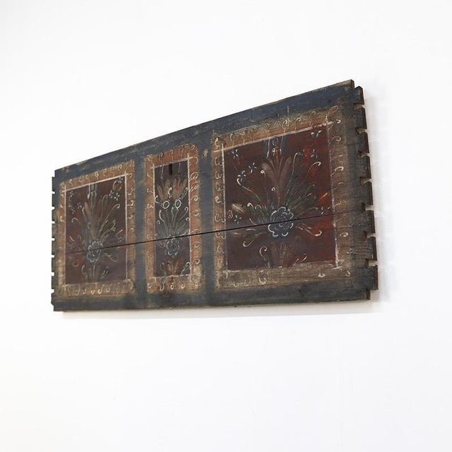 Rustic Rustic Folk Art Painted Bridal Wall Panel For Sale - Image 3 of 11