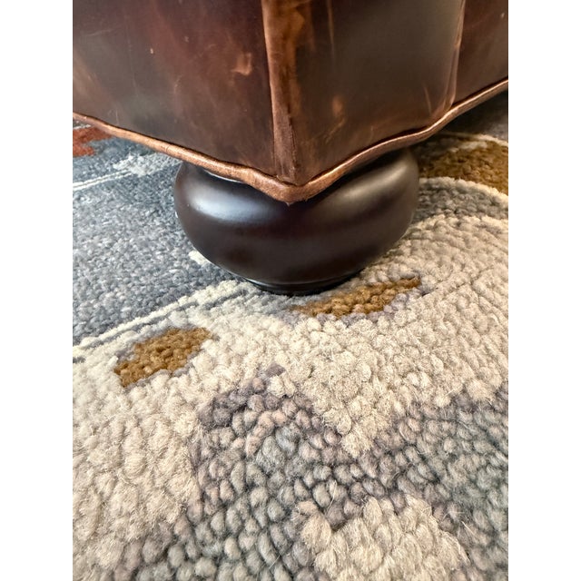 Brown Restoration Hardware Lancaster Brompton Leather Sofa For Sale - Image 8 of 12