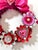 A beautifully curated and handmade Valentines wreath using vintage light reflectors. The wreath is wrapped completely with...