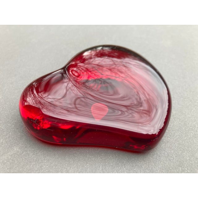 1980s Elsa Peretti Tiffany & Co Red Heart Paperweight For Sale - Image 5 of 16