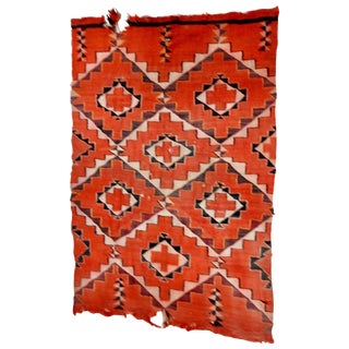 Early 20th Century Handwoven Navajo Style Transitional Textile For Sale
