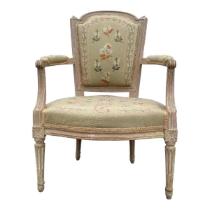 Antique 19th Century French Needlepoint Armchair
