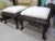 Pair of Large Scale Antique English Regency Style Ottomans With Dolphin Feet For Sale - Image 9 of 12