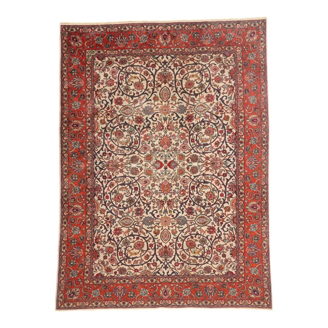 Vintage Persian Tabriz Rug, 07'10 X 10'08 For Sale