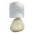 Vintage 1960s White Ceramic Shell Table Lamp — Custom Boho Shade, Coastal Hollywood Regency, Rewired For Sale