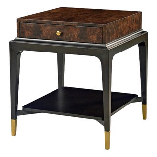 Art Deco Burl Walnut End Table For Sale