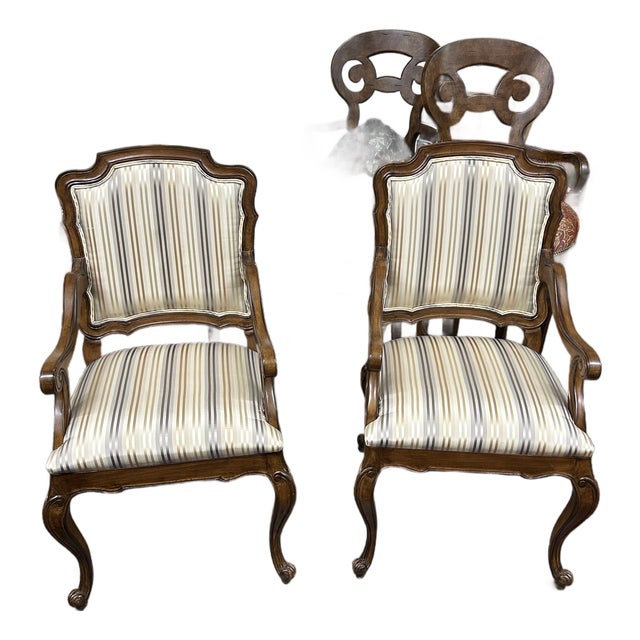 Pair of Solid Oak Louis XV-Style Bergère Chairs, 19th Century France For Sale