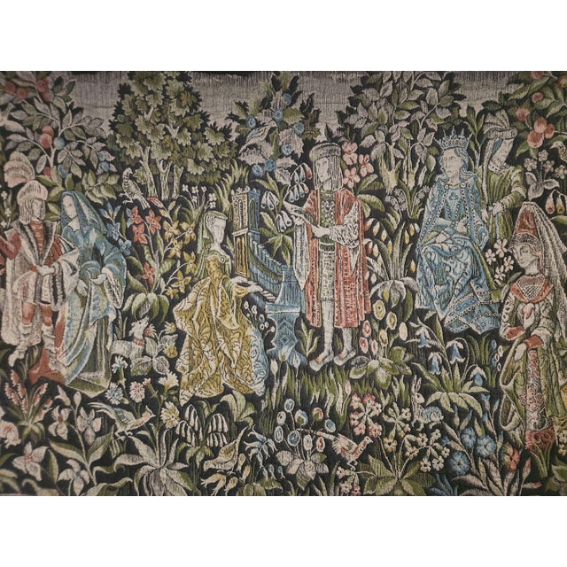 1970s Large Medieval Renaissance Gothic Flemish Vorwerk Biblical Tapestry from Vorwerk, 1960s For Sale - Image 5 of 18