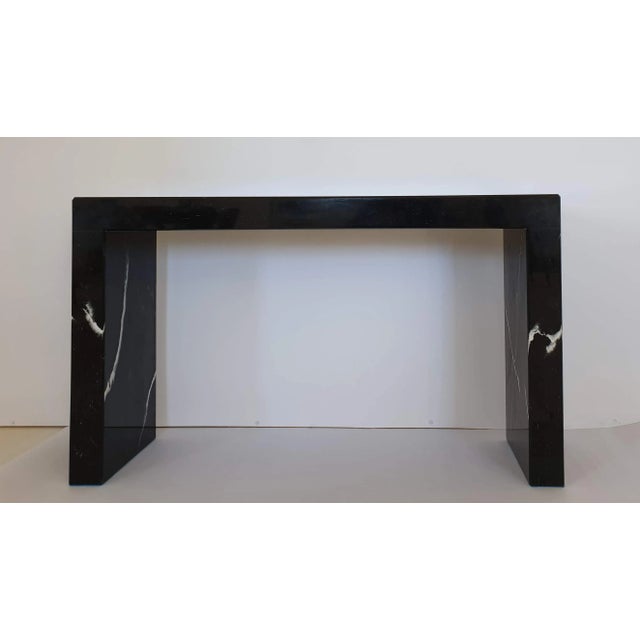 Contemporary Black Marquinia Marble Console from Egram For Sale - Image 3 of 7