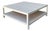Vintage White Wood Square Coffee Table For Sale
