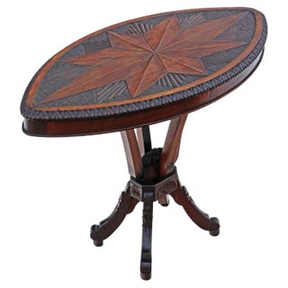 Antique 19th Century Anglo Indian Shield Shaped Centre Side Table For Sale