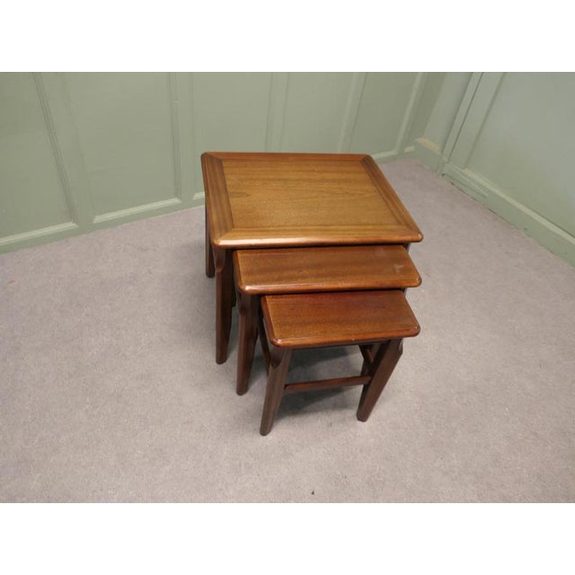 Wood Nesting Tables, 1970s, Set of 3 For Sale - Image 7 of 8