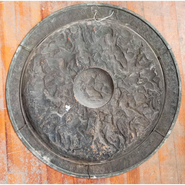 19th Century Large Copper Electrotype Charger "Battle of the Amazons" by Elkington & Co. For Sale - Image 11 of 16