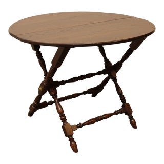 Cushman Classics Folding Oak X-Base Table For Sale