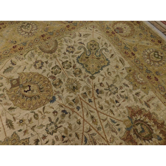 Beige Vintage Handmade Indian Rug. 9'10"x 14' For Sale - Image 8 of 18