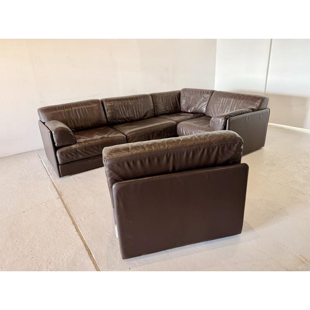 Brown DS 76 Modular Sofa from de Sede, 1970s, Set of 5 For Sale - Image 8 of 14