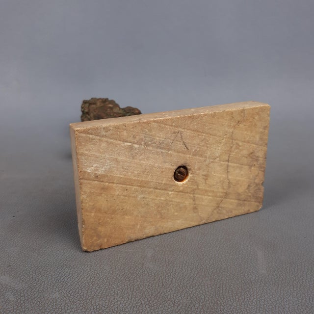 Vintage Bronze Sculpture Bust of a Man with Marble Base, 20th Century For Sale - Image 10 of 13