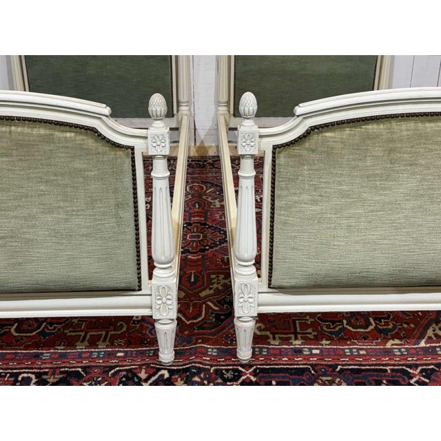 Louis XVI Style Beechwood Beds, Set of 2 For Sale - Image 12 of 16