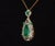 Late 20th Century Late 20th Century Gia Natural 4.10Cts Emerald Diamond Solid 18k Gold Pendant Necklace For Sale - Image 5 of 15