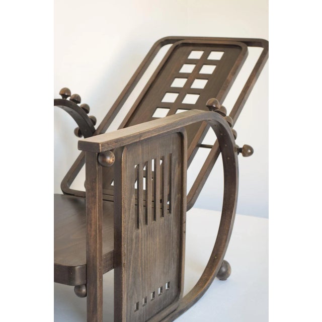Wooden Armchair in the Style of Josef Hoffmann Sitzmaschine For Sale - Image 4 of 18