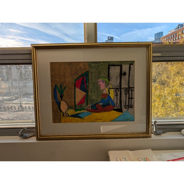 Rene After Picasso Framed Acrylic Painting Art on Canvas For Sale In New York - Image 6 of 10