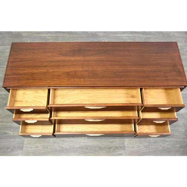 Kent Coffey Kent Coffey Tempo Walnut Dresser For Sale - Image 4 of 10