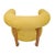 Wood Mustard U Back Accent Chair For Sale - Image 7 of 9